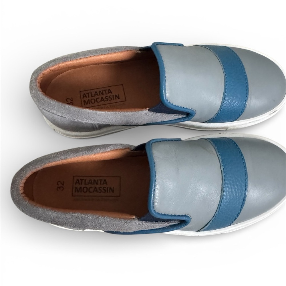 Kids Blue and Gray Sneakers